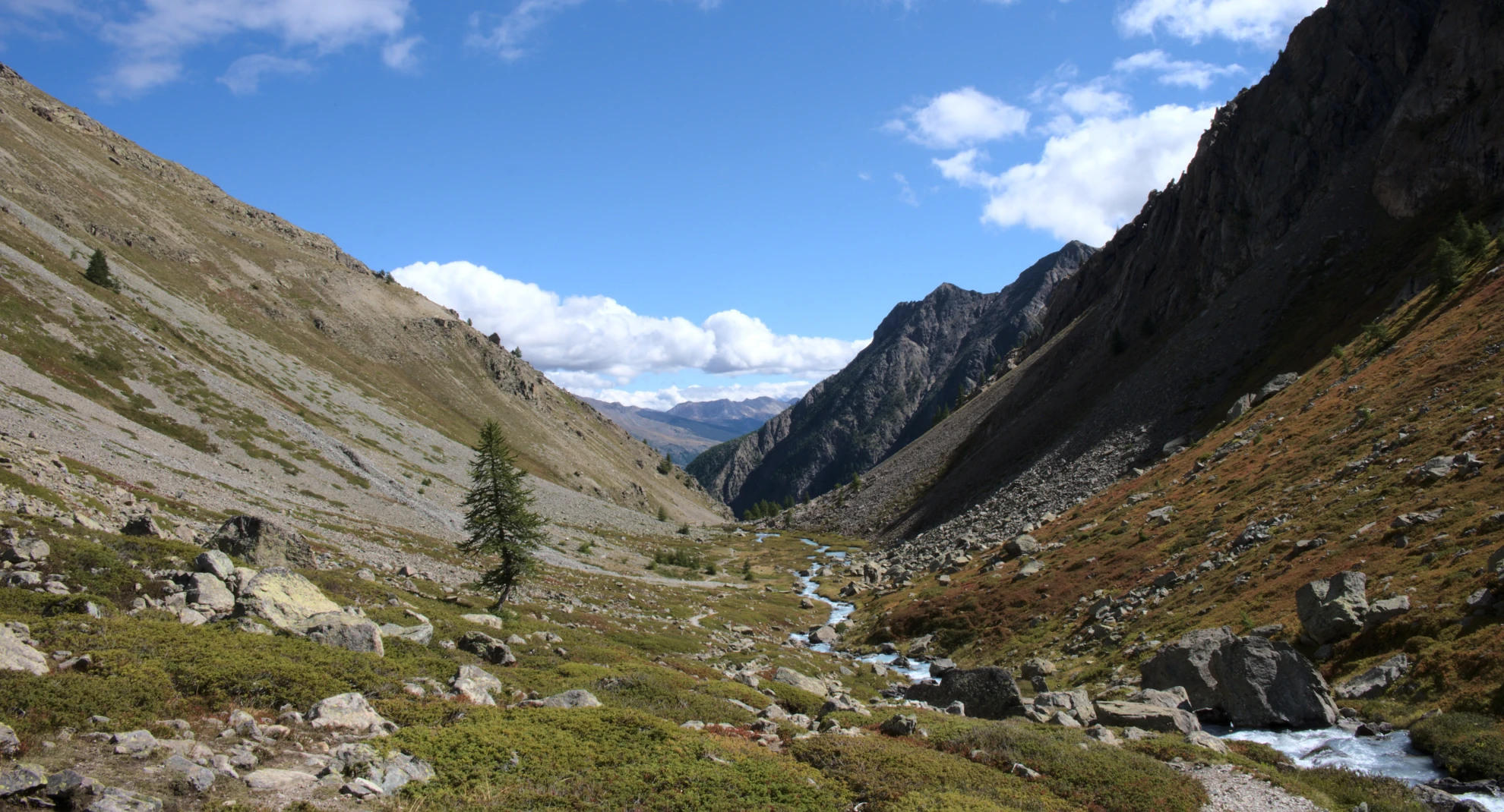 Le secteur du Col d'Arsine, aux portes du glacier