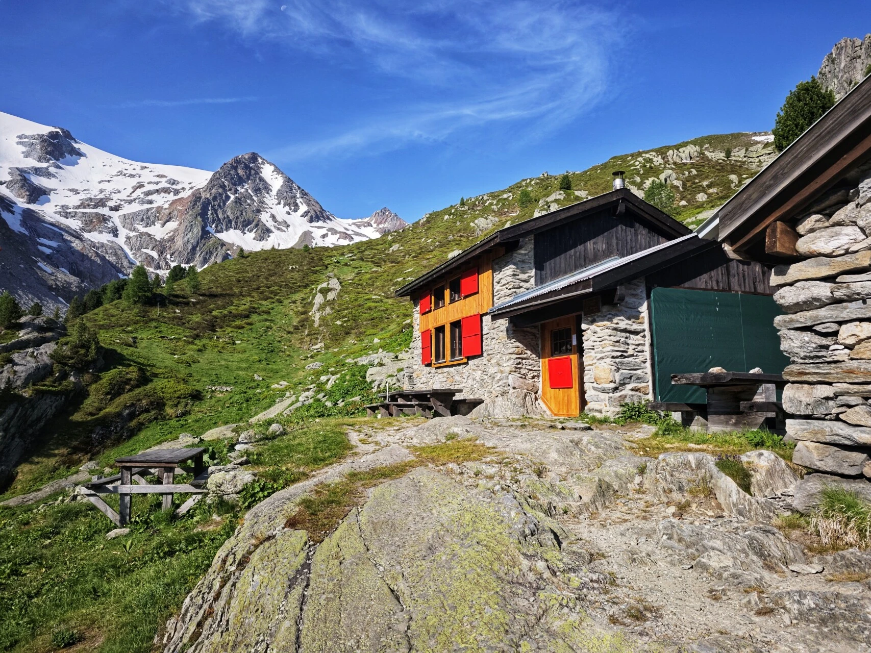 Chalet d'alpage dans le Val d'Arpette, au départ de l'étape depuis Champex